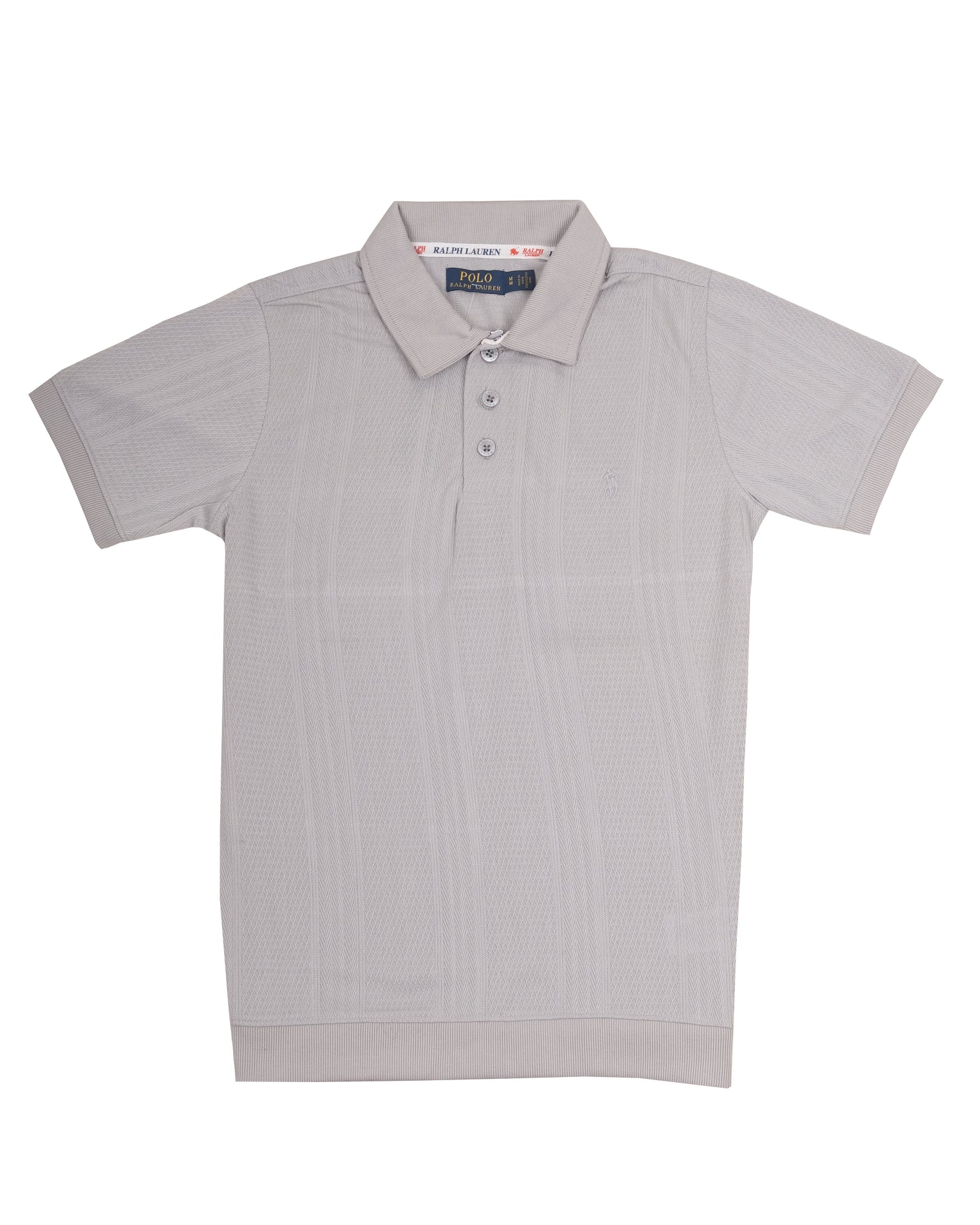 POLO RALPH LAUREN Silver Mist Classic Fit Textured Polo Shirt