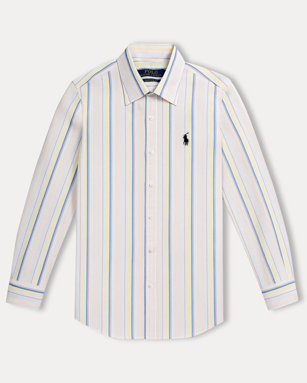Polo Ralph Lauren Custom Fit Striped Shirt in Soft Pastel Hues