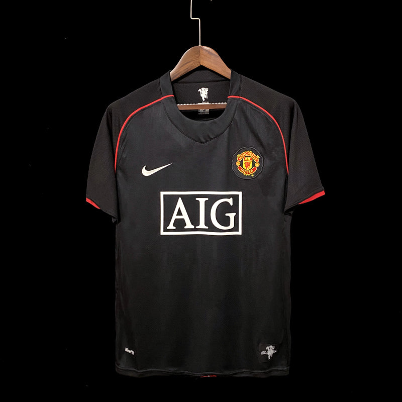 Manchester United Alternative(black) 07-08 UCL Retro Jersey with shorts
