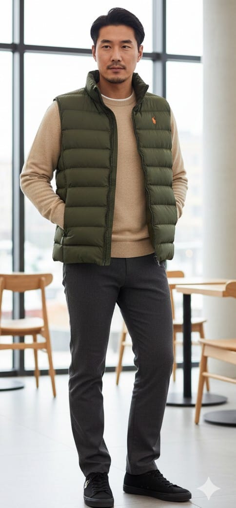 POLO RALPH LAUREN Mystic Fern Luxe Fit Lightweight Puffer Vest