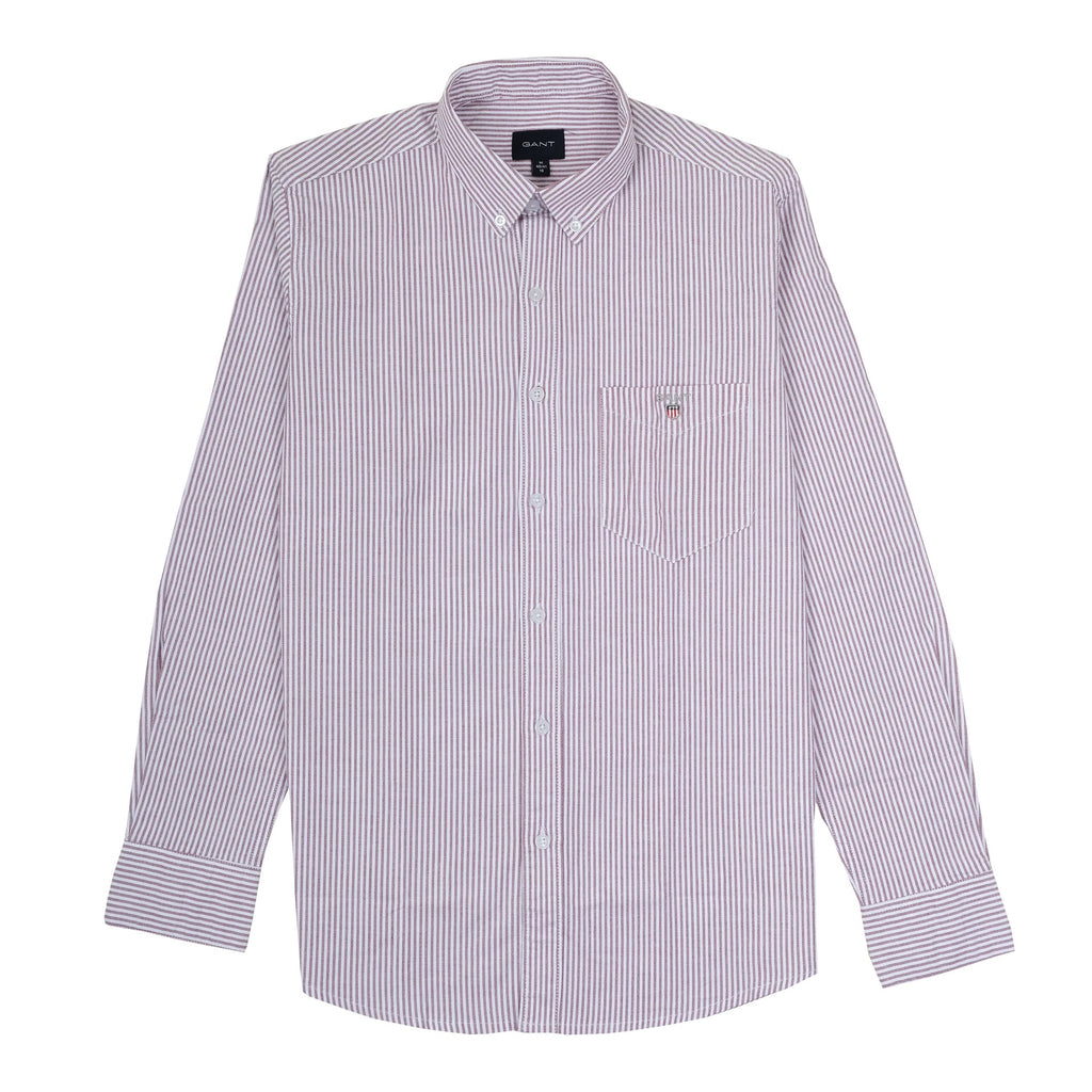 GANT Lavender Stripe Classic Fit Long Sleeve Oxford Shirt