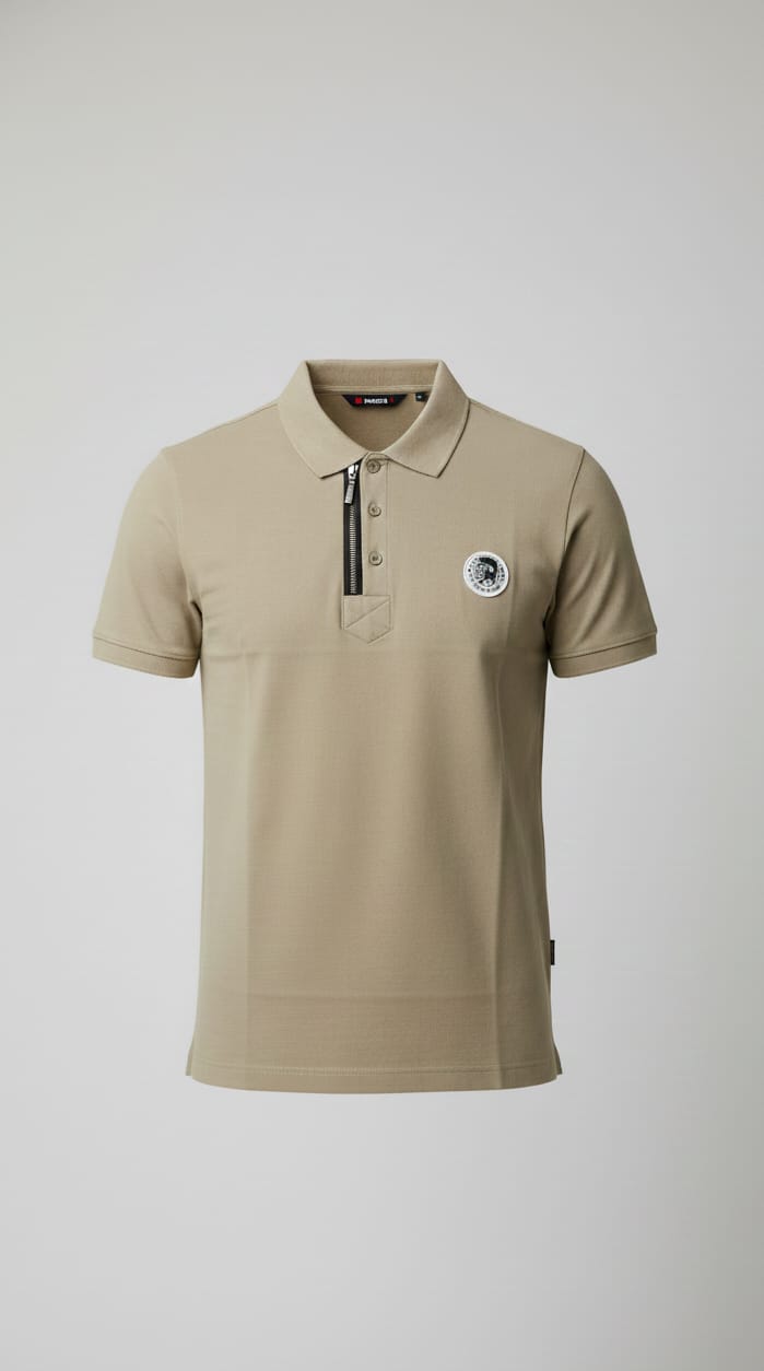 DIESEL Dune Mirage Tailored Fit Short Sleeve Zip Polo Shirt