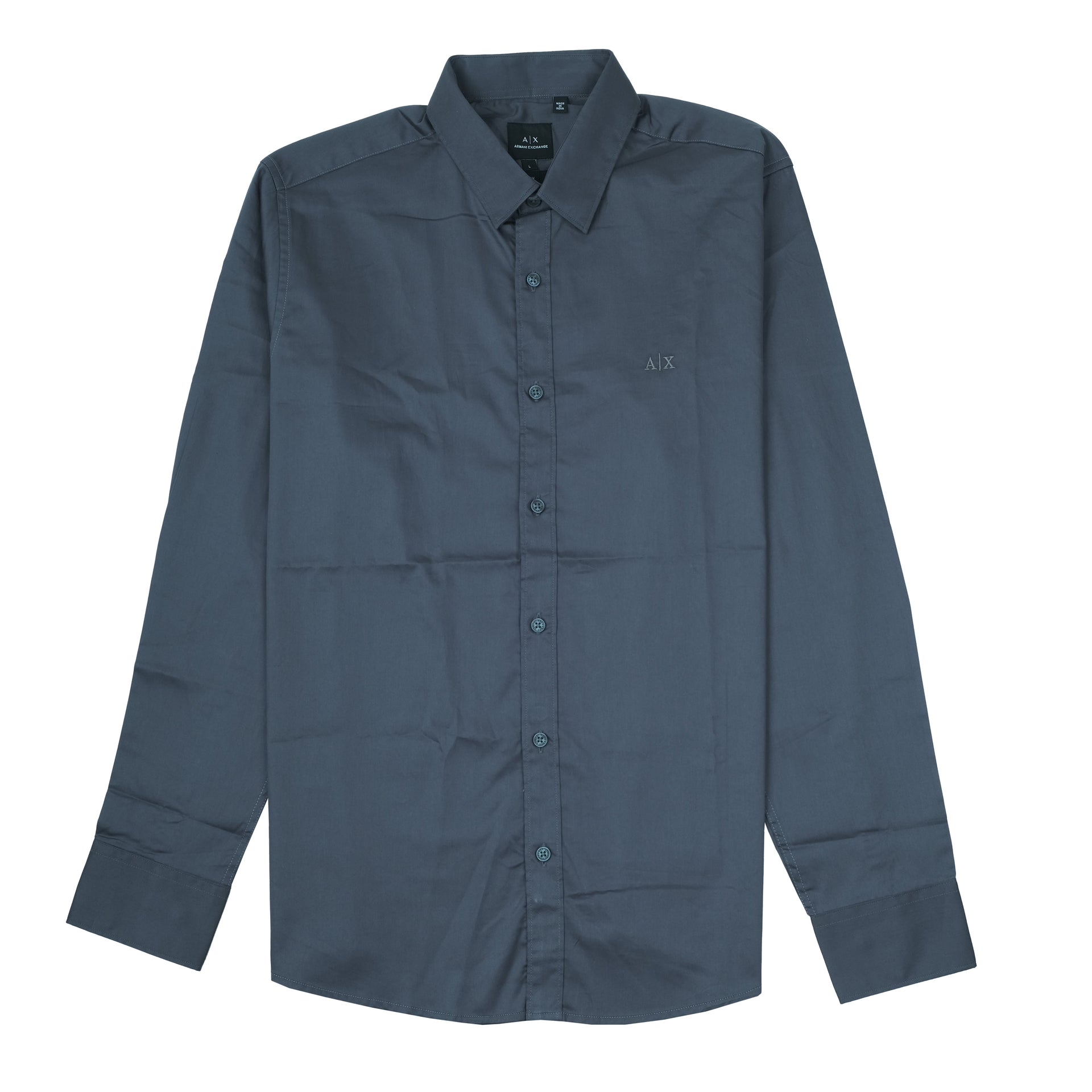 ARMANI EXCHANGE Midnight Ash Classic Fit Long Sleeve Shirt