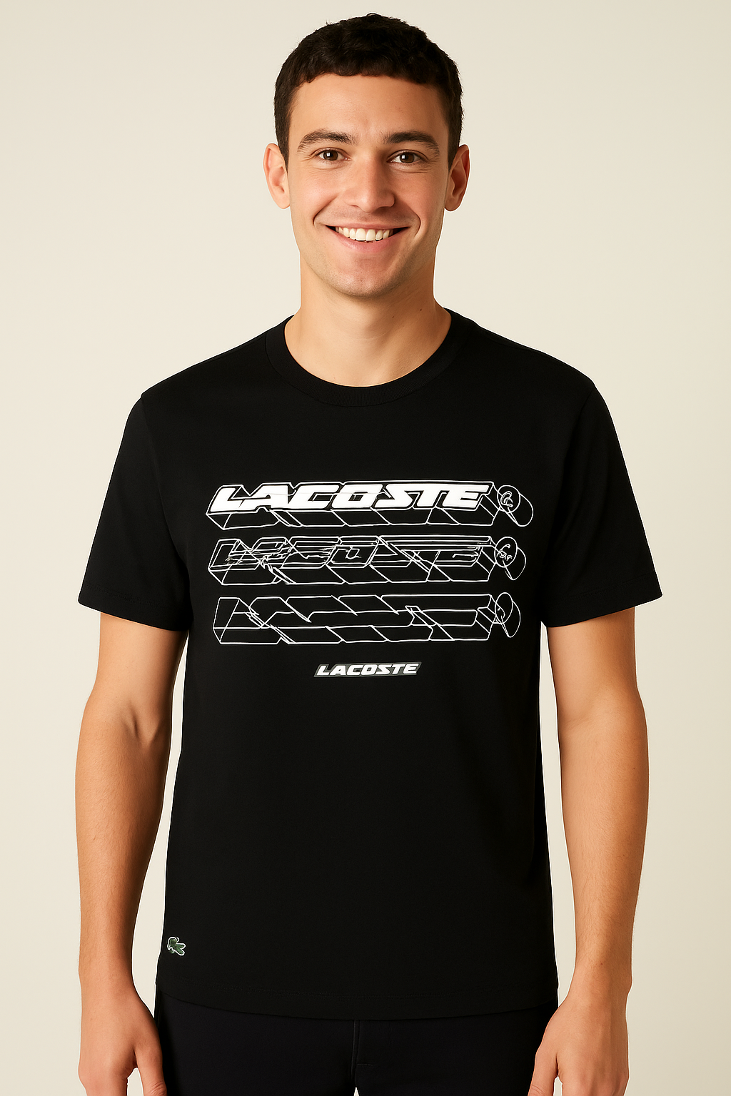 LACOSTE Shadowed Jet Classic Fit Short Sleeve T-Shirt