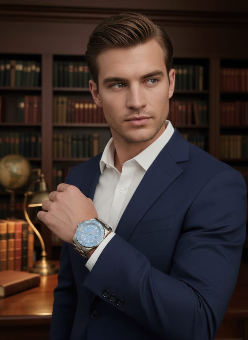 ROLEX Azure Wave Dive Watch with Oceanic Blue Dial (IMPORTED)