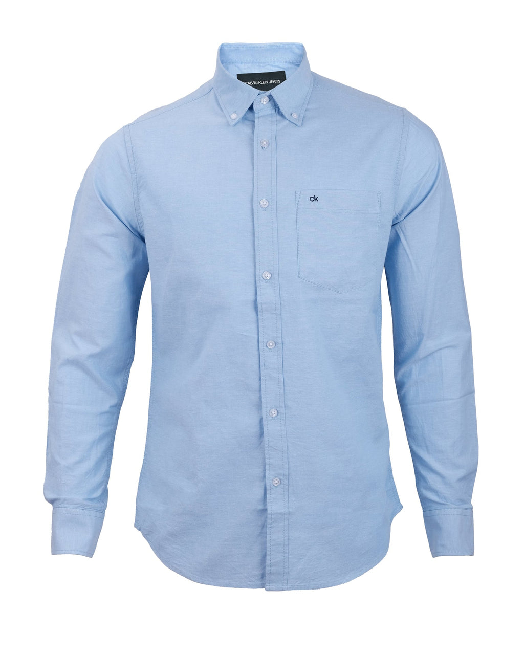 CALVIN KLEIN Tranquil Azure Classic Fit Long Sleeve Button-Down Shirt