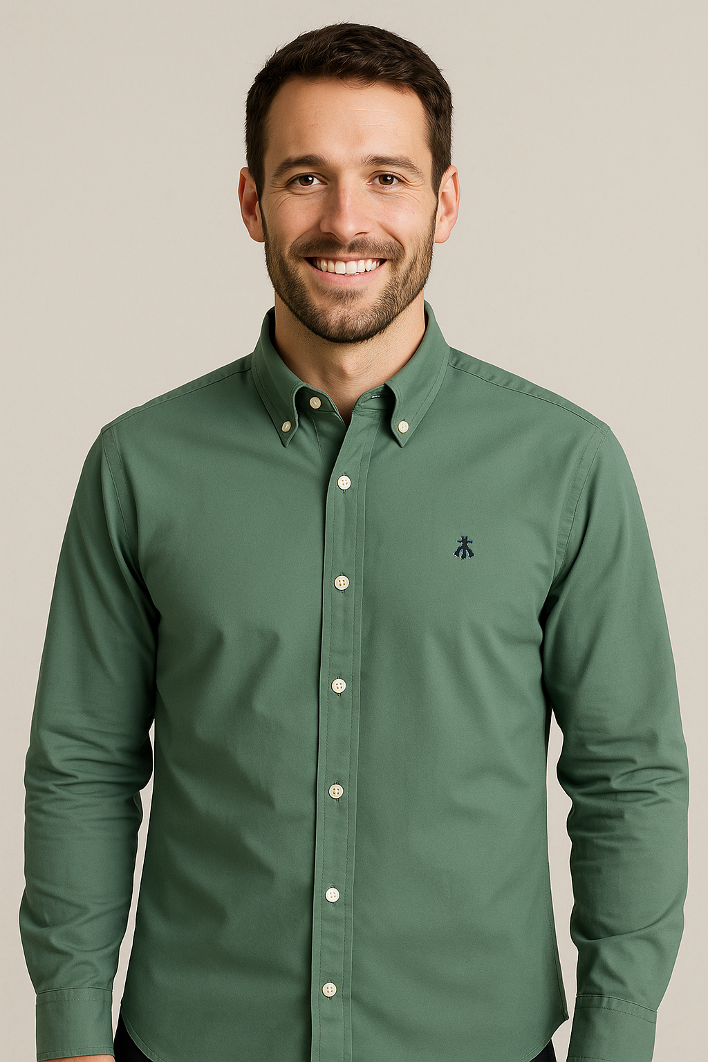 BROOKS BROTHERS Enchanted Fern Tailored Fit Long Sleeve Stretch Oxford Shirt