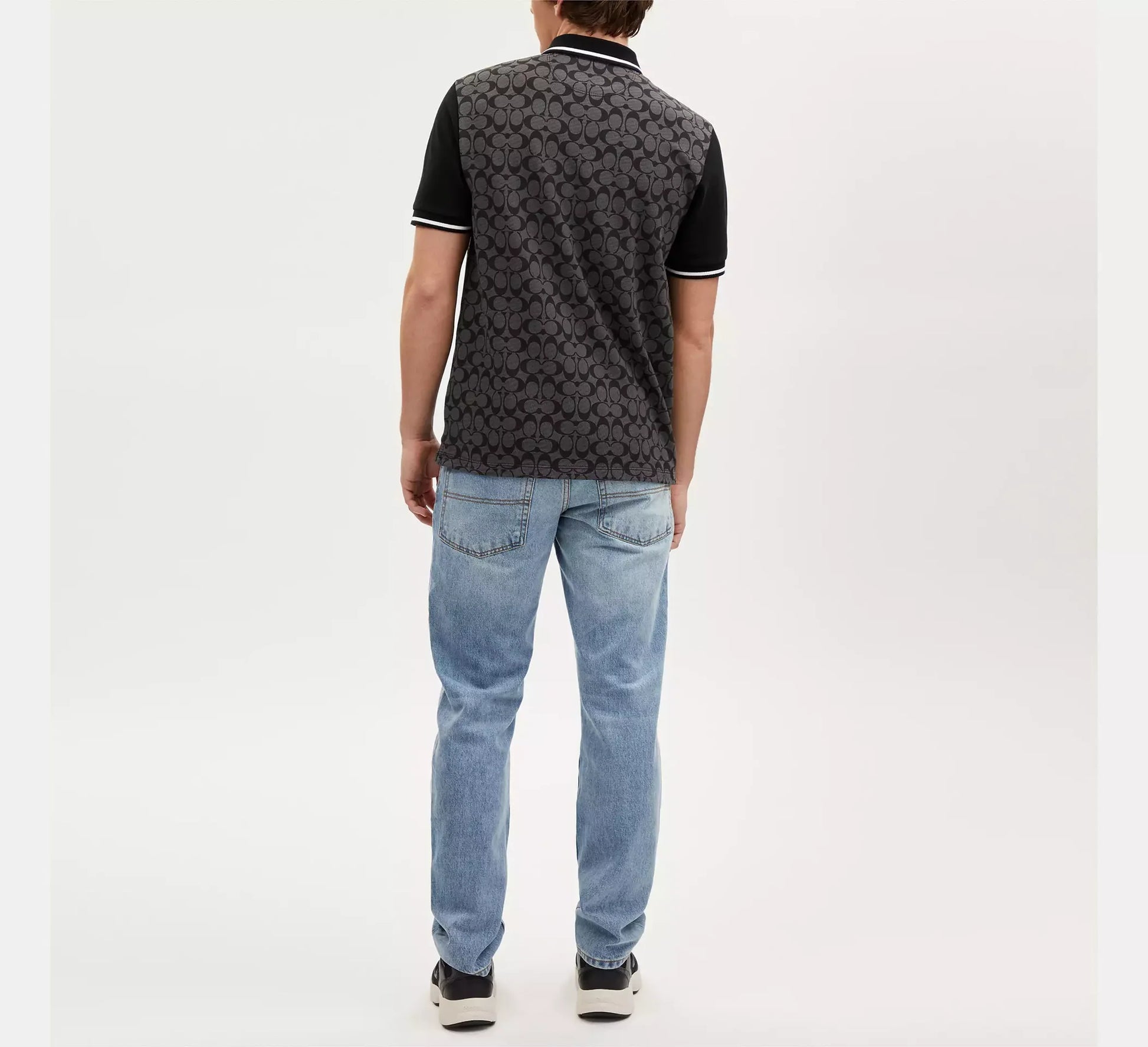 COACH Enigmatic Charcoal Tailored Fit Short Sleeve  Polo Shirt