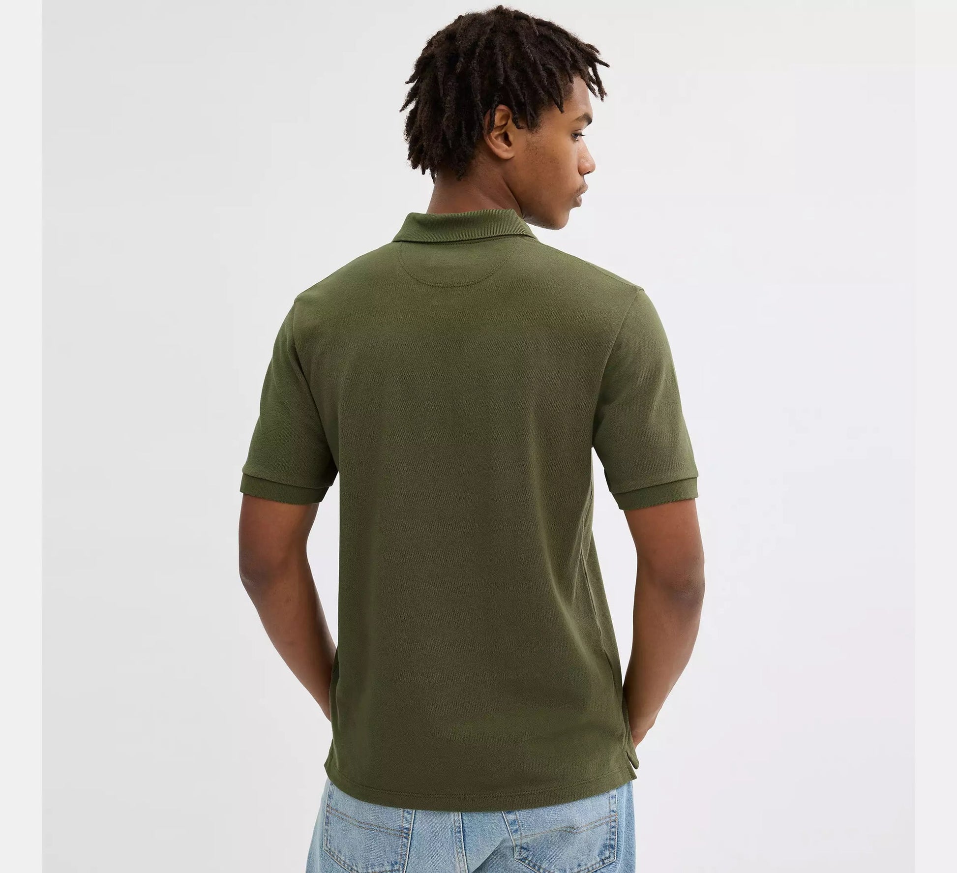 COACH Classic Fit Polo Shirt in Olive Green