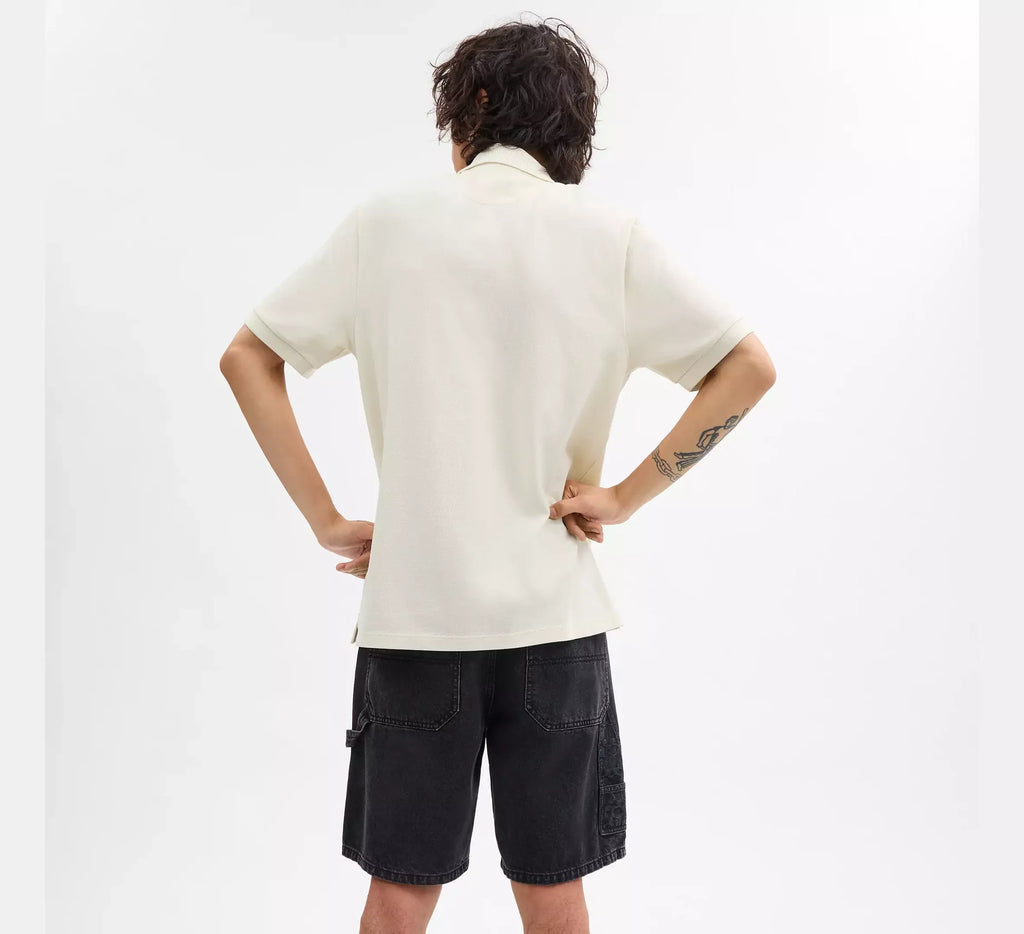COACH Creamy Almond Classic Fit Short Sleeve Polo Shirt