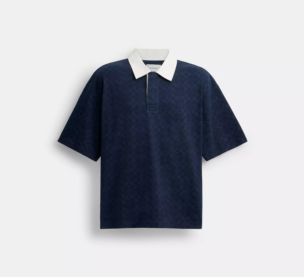 COACH Midnight Ocean Classic Fit Short Sleeve Polo Shirt