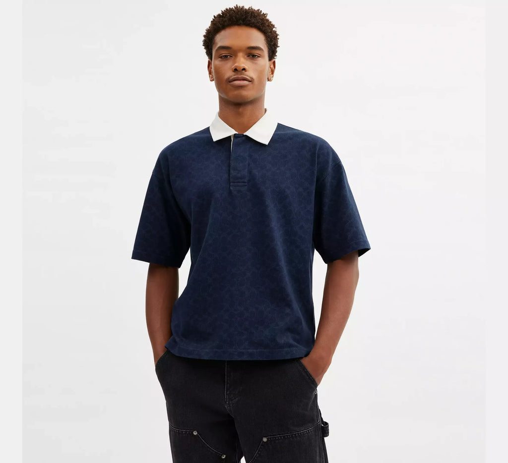 COACH Midnight Ocean Classic Fit Short Sleeve Polo Shirt