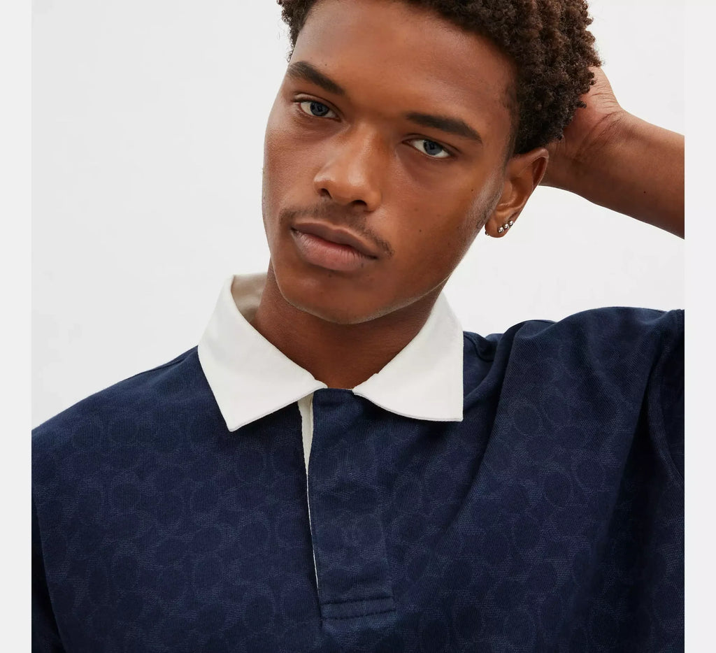 COACH Midnight Ocean Classic Fit Short Sleeve Polo Shirt