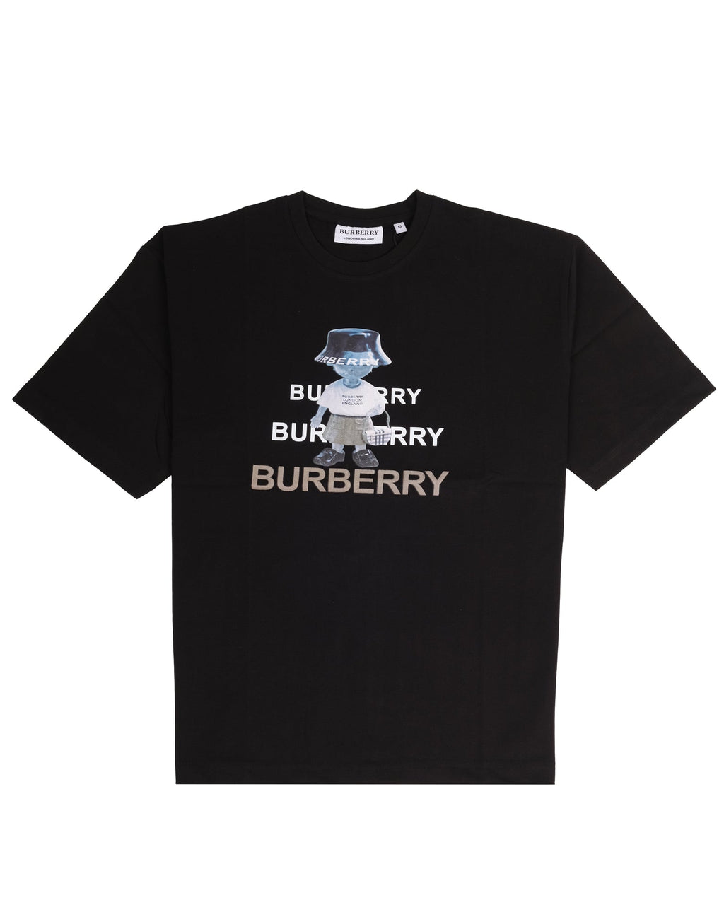 BURBERRY Midnight Noir Relaxed Fit Short Sleeve Graphic Tee
