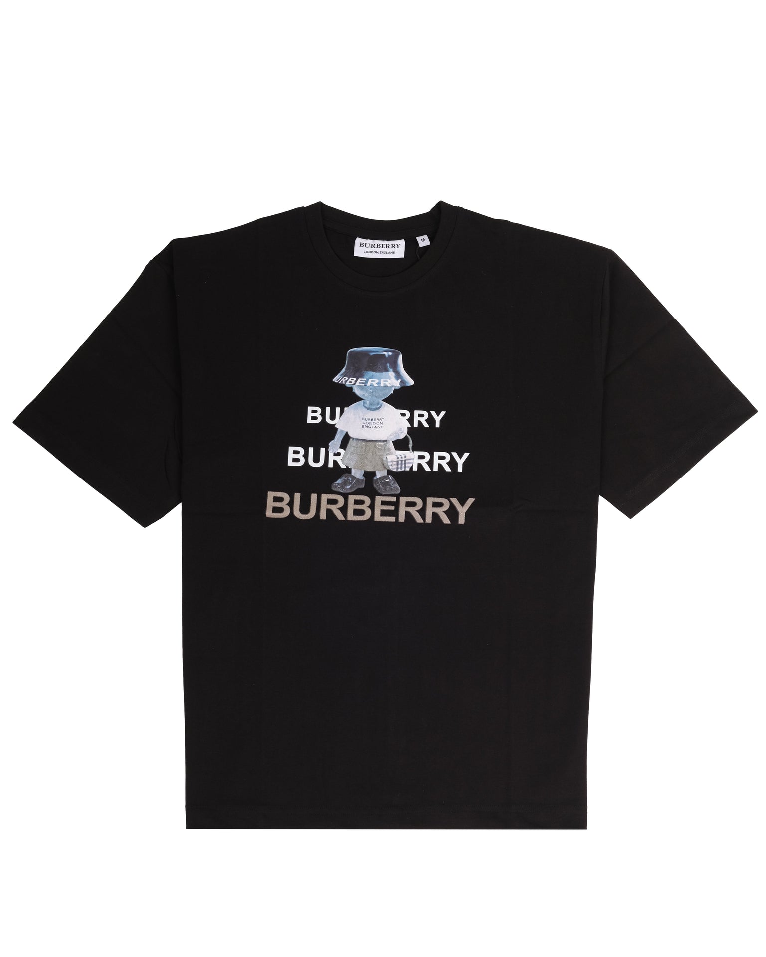 BURBERRY Midnight Noir Relaxed Fit Short Sleeve Graphic Tee