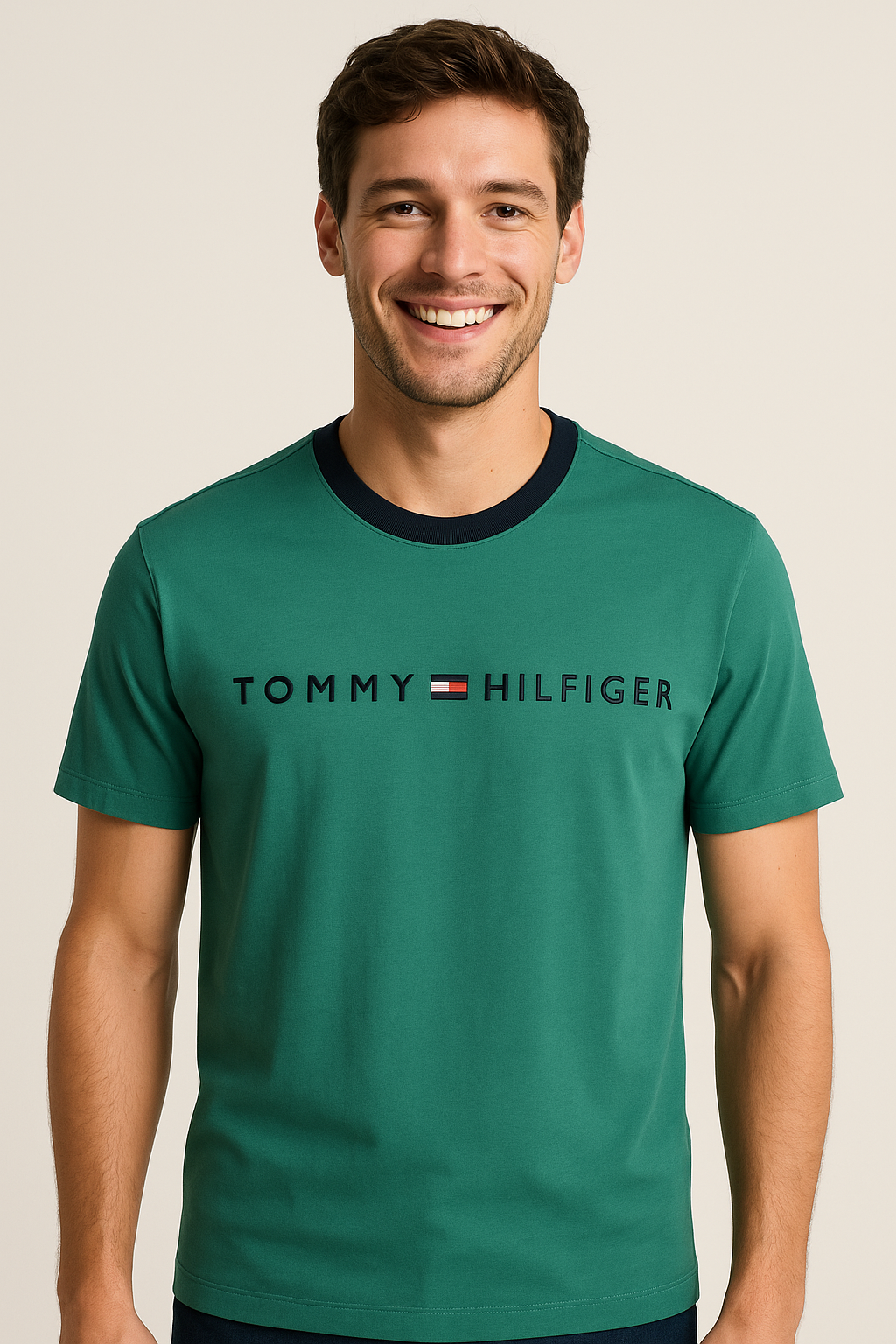 TOMMY HILFIGER Emerald Wave Classic Fit Crewneck Tee