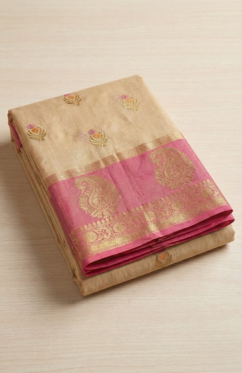 Elegant Weaves Handcrafted Silk Saree with Intricate Embroidery
