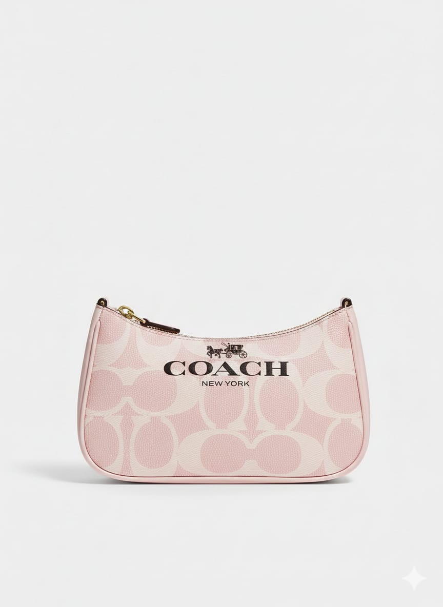 COACH Signature Canvas Mini Bag in Blush