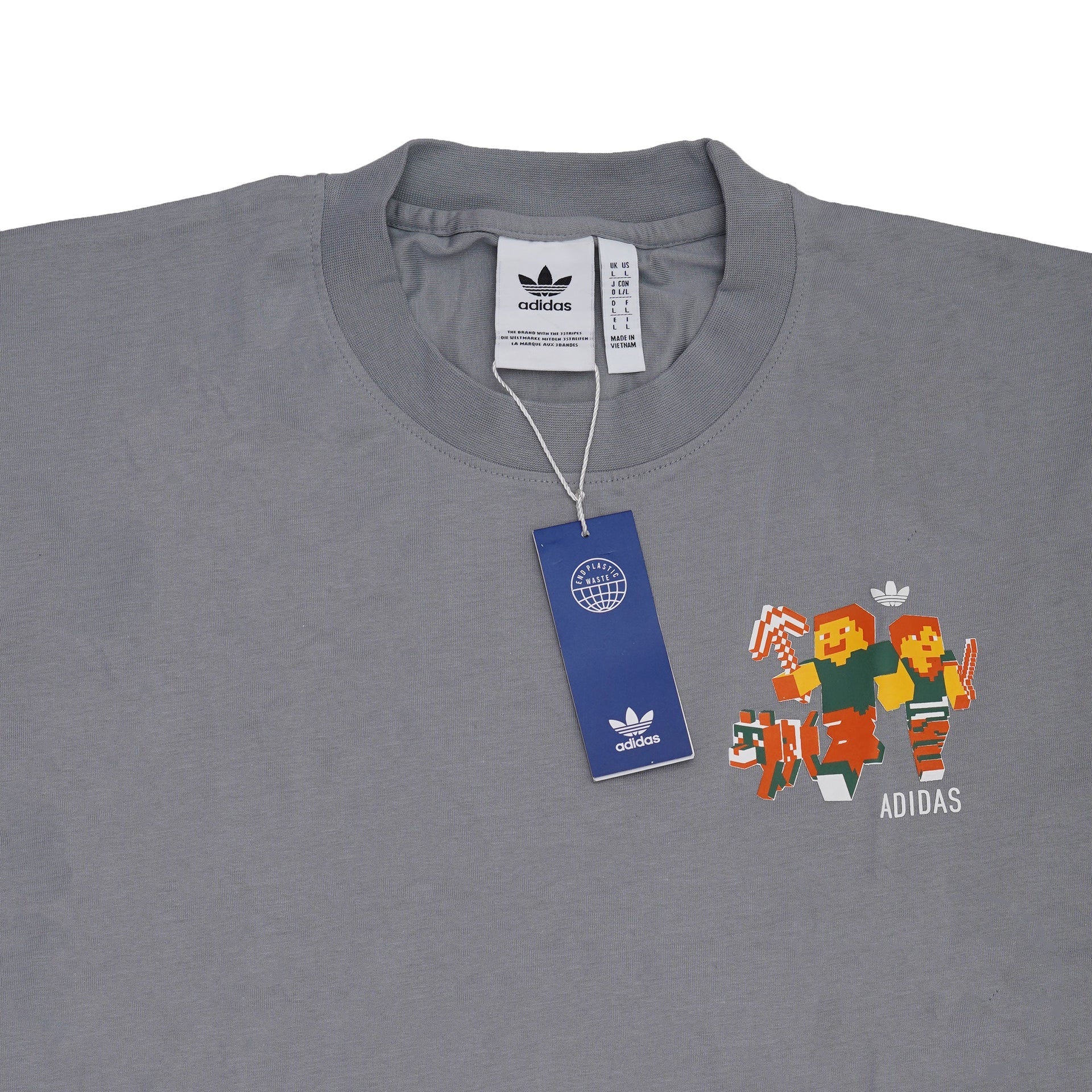 ADIDAS Misty Slate Relaxed Fit Short Sleeve Graphic Tee