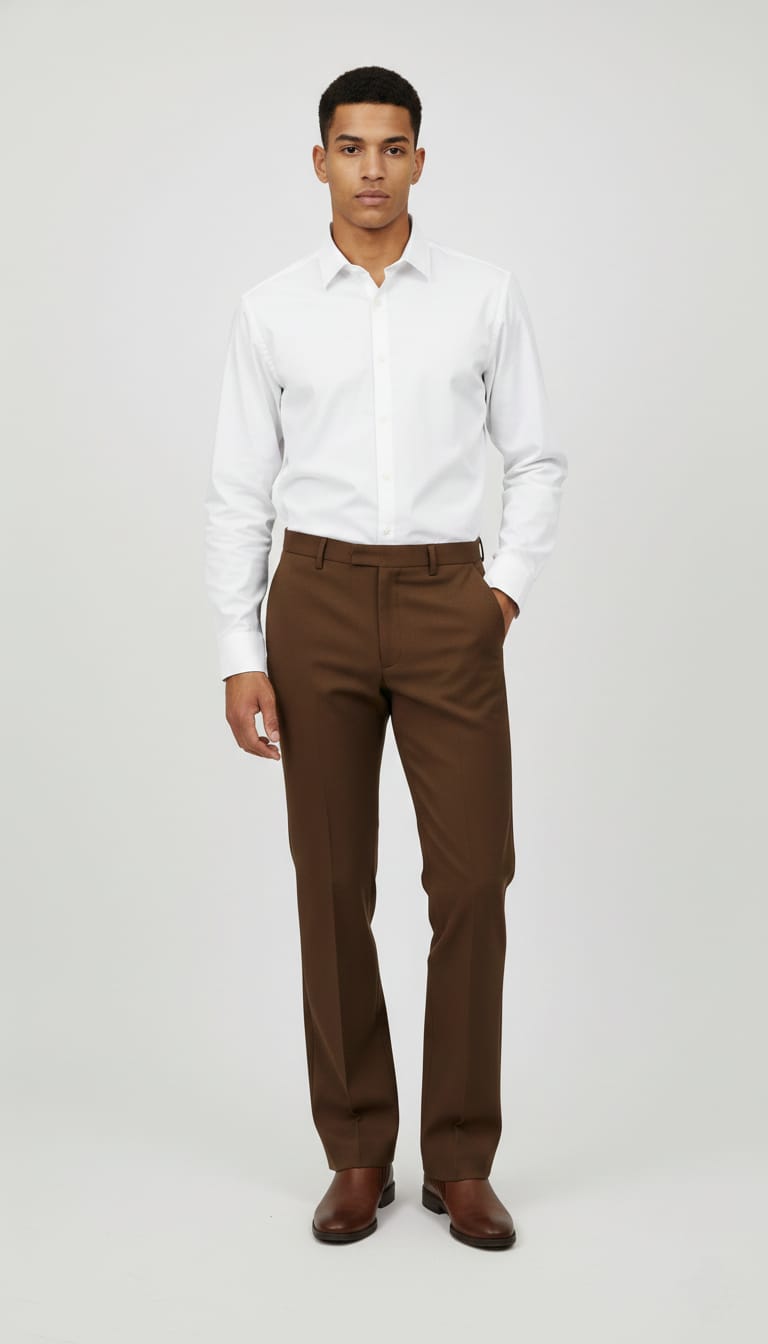 SCOTCH & SODA Sienna Clay Tailored Straight Fit Trousers