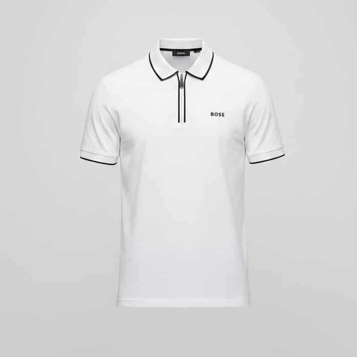 BOSS Ethereal Pearl Slim Fit Short Sleeve Piqué Polo Shirt