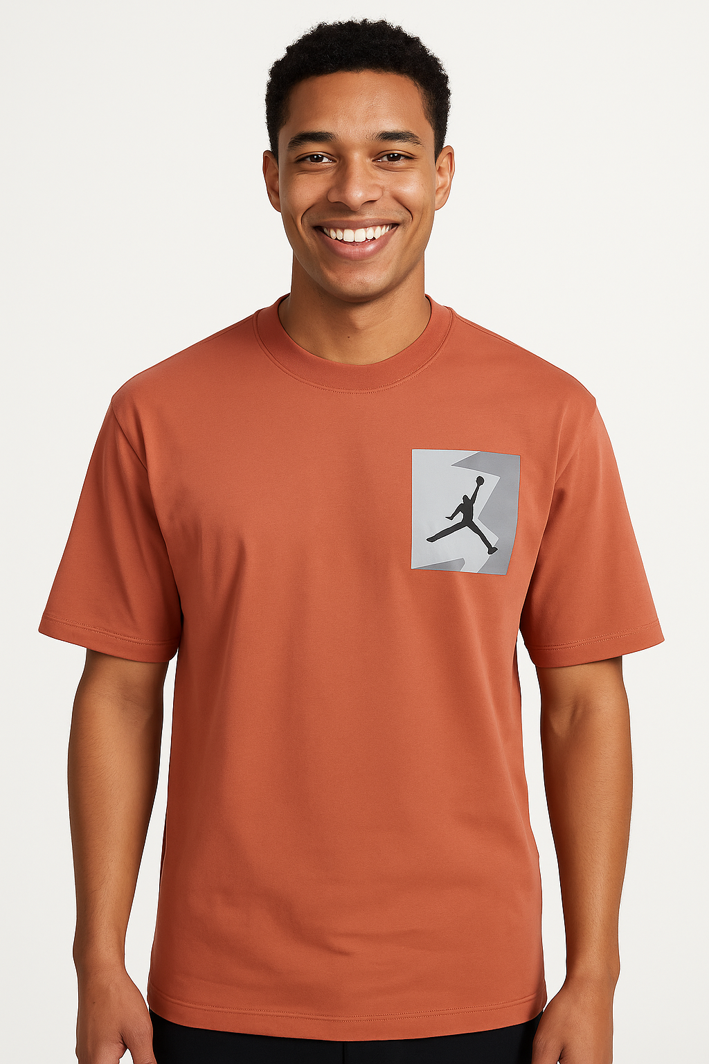 JORDAN Ember Clay Oversized Short Sleeve Graphic Tee