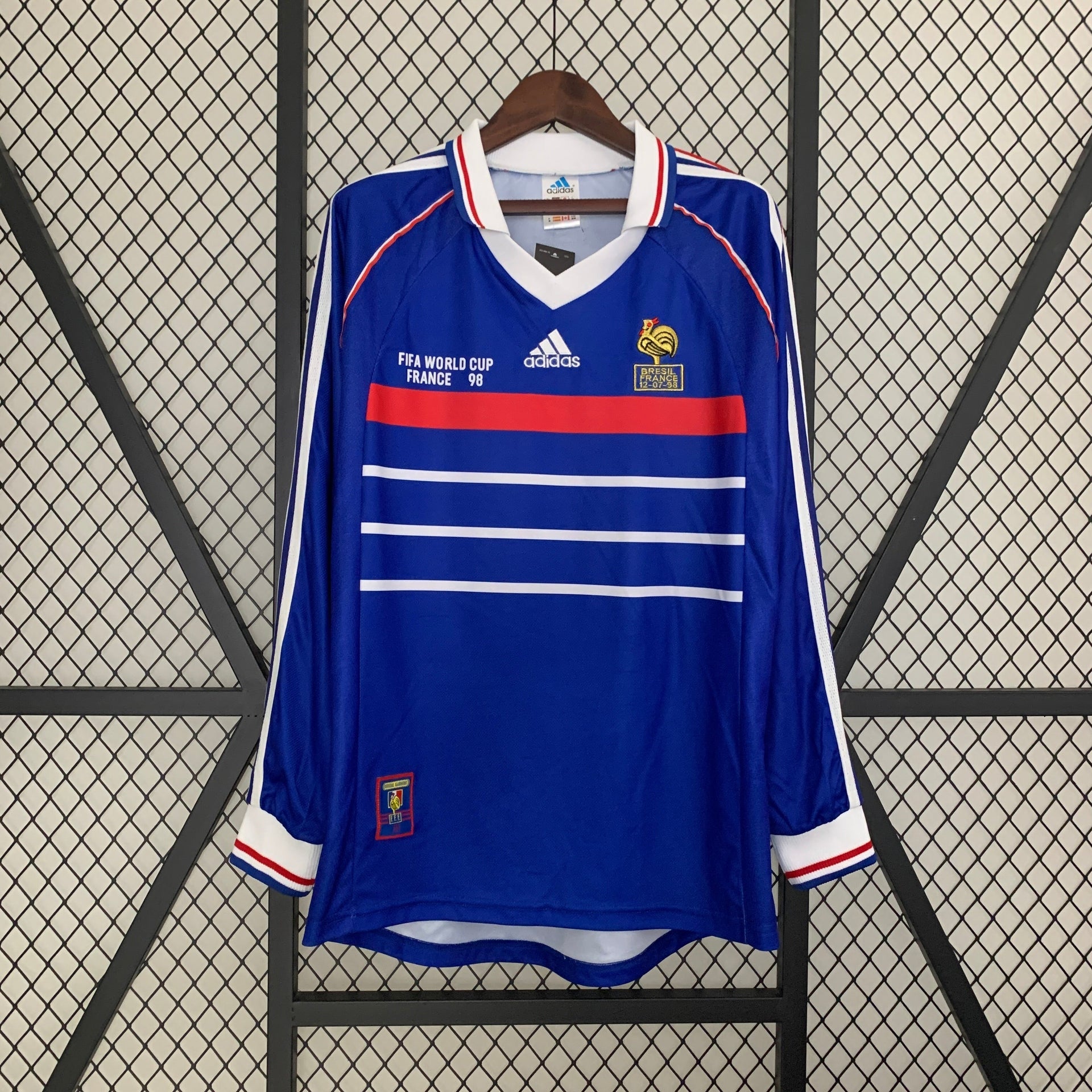 [Retro Premium] France 1998 Home(blue) Full sleeves