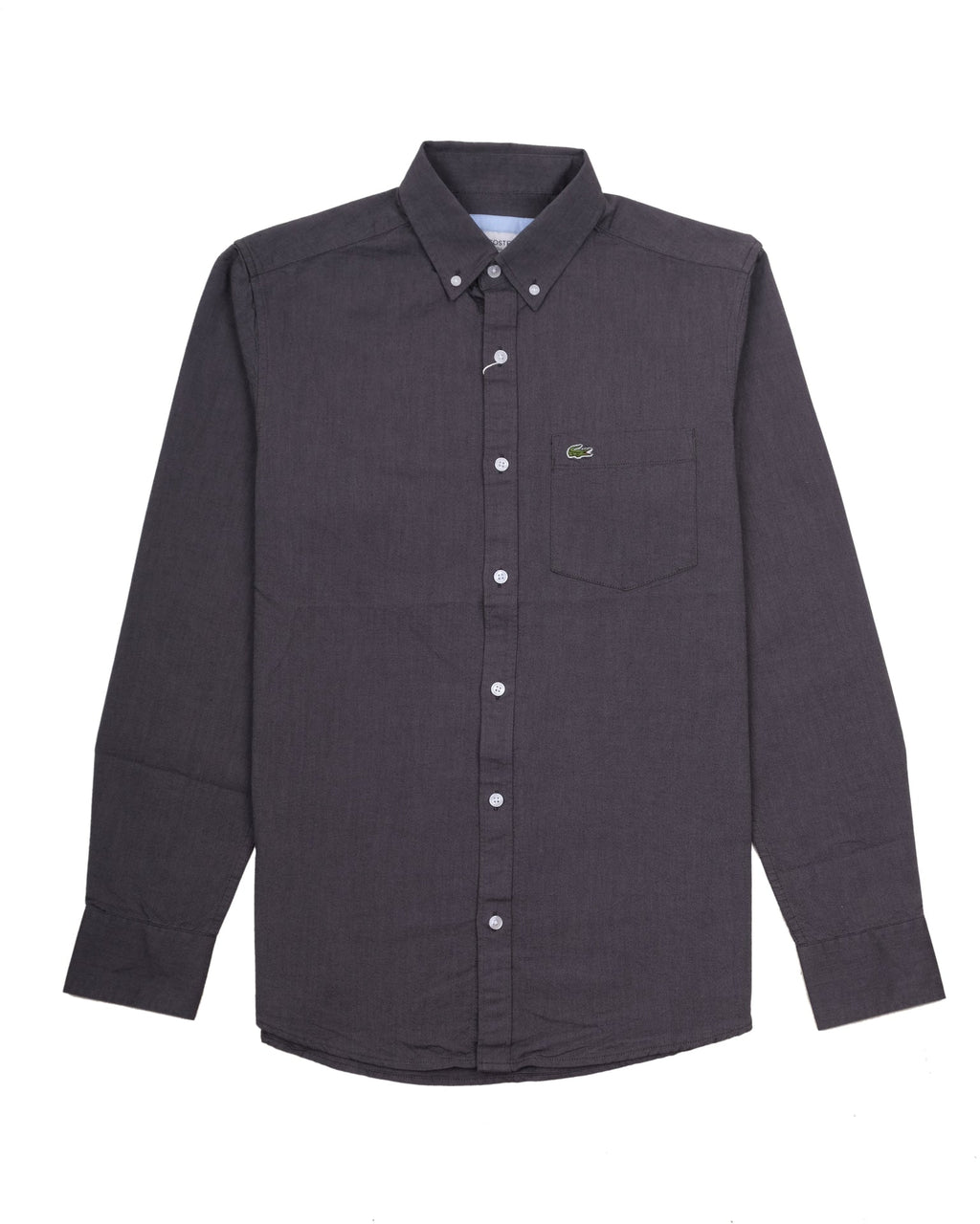 LACOSTE Charcoal Onyx Classic Fit Long Sleeve Button-Down Oxford Shirt