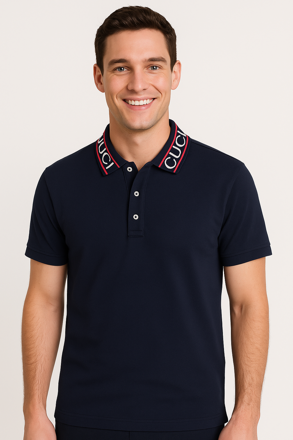 GUCCI Deep Sea Classic Fit Polo Shirt