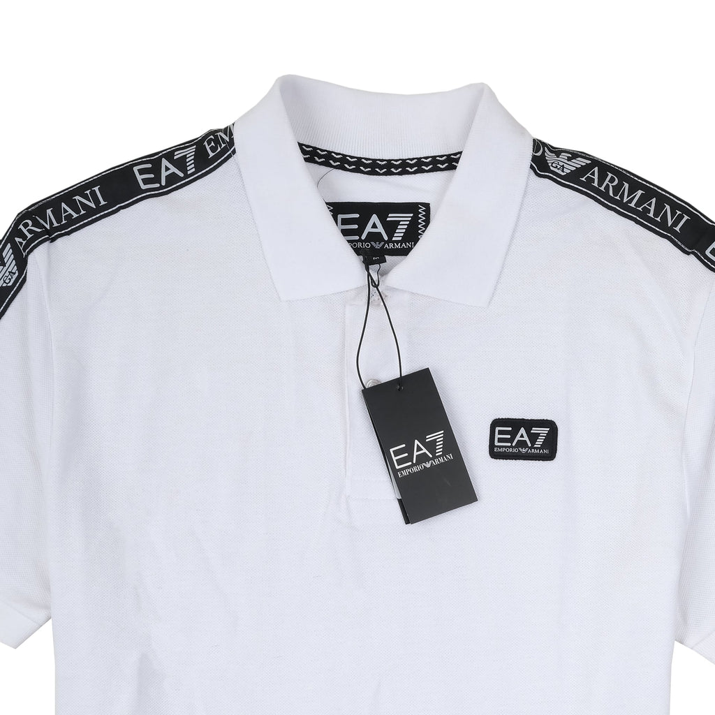 ARMANI Crystal White Slim Fit Piqu�� Polo Shirt