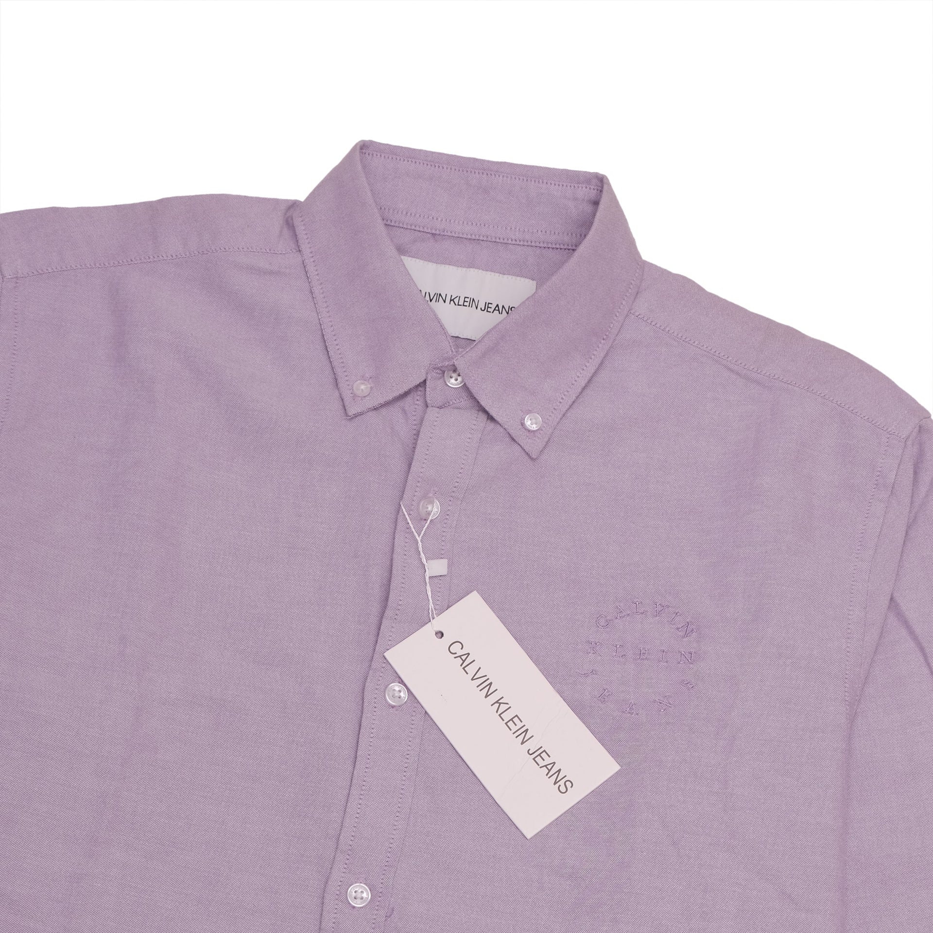 CALVIN KLEIN Serene Lilac Classic Fit Button-Up Shirt