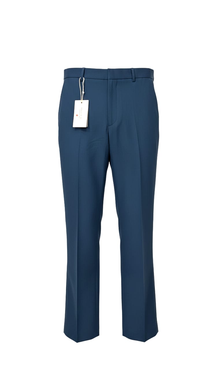 SCOTCH & SODA Celestial Teal Tailored Straight Fit Trousers