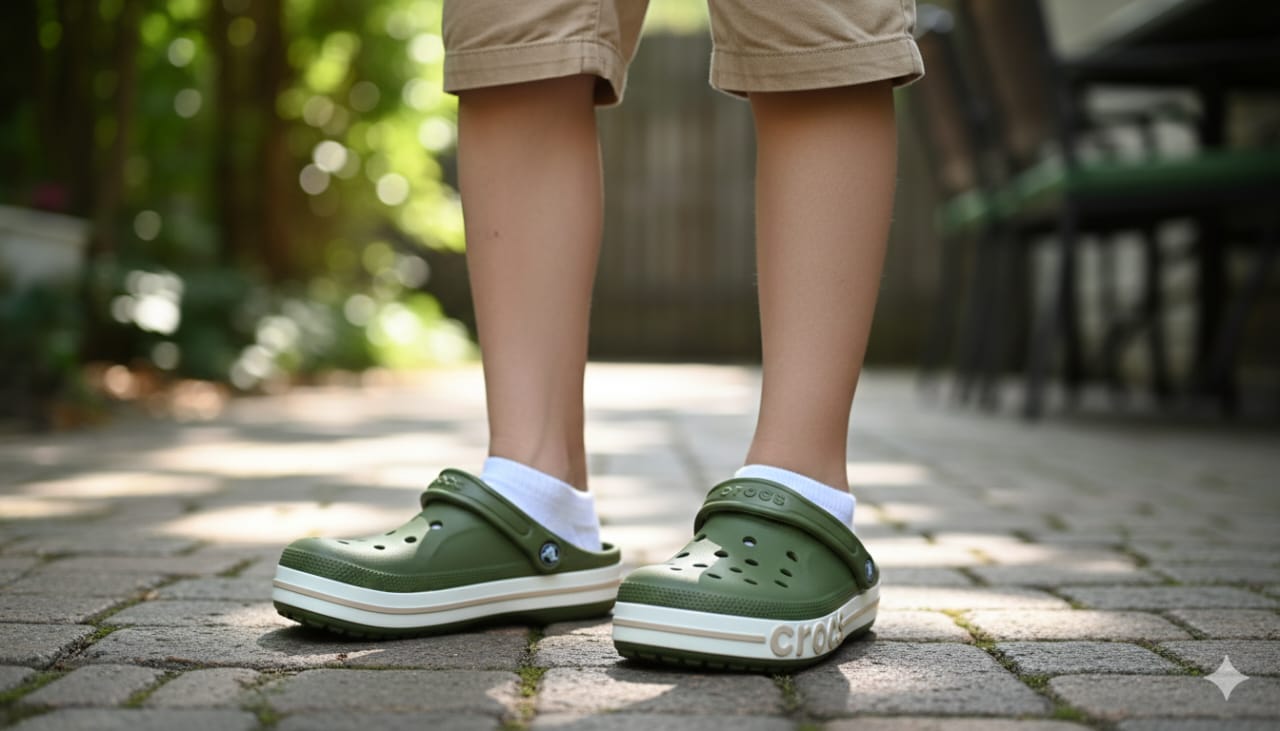 Crocs Classic Clogs in Olive Green