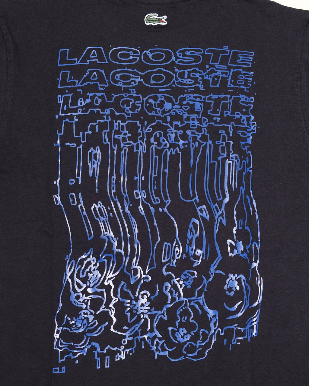 LACOSTE Midnight Ink Classic Fit Graphic Crew Neck Tee