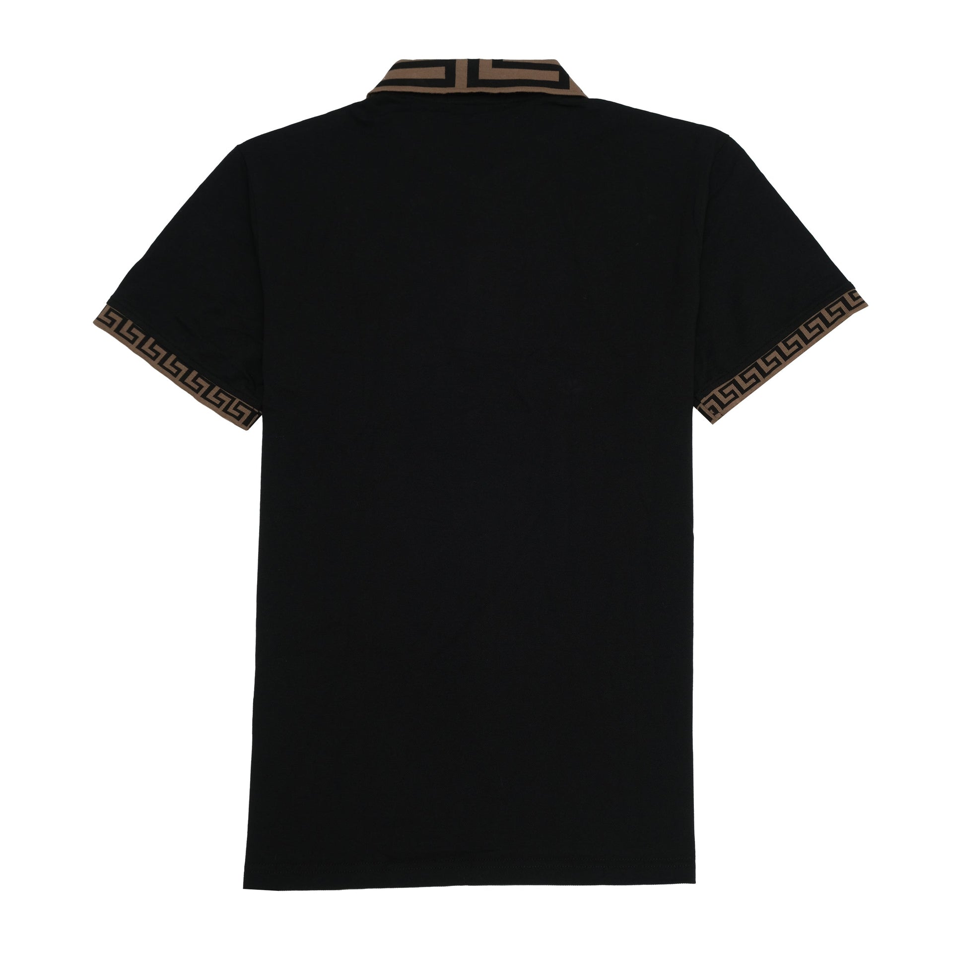 VERSACE Midnight Obsidian Slim Fit Contrast Collar Polo Shirt