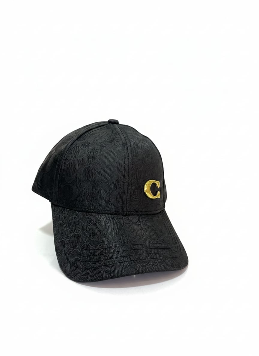 COACH Midnight Onyx Classic Fit Short Sleeve T-Shirt and Signature Cap Ensemble