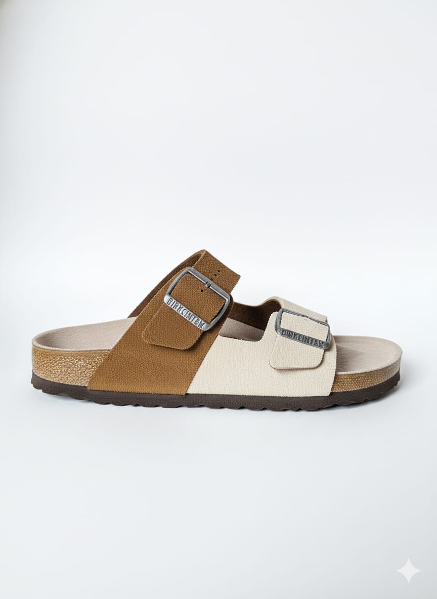 Birkenstock Toasted Almond Luxe Fit Slide Sandals