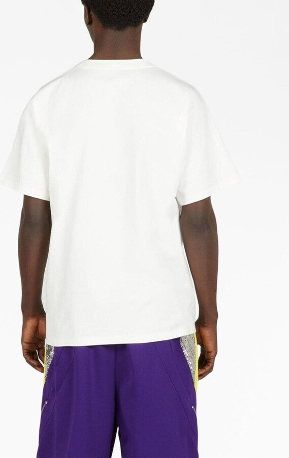 GUCCI Prism White Slim Fit Short Sleeve Tee