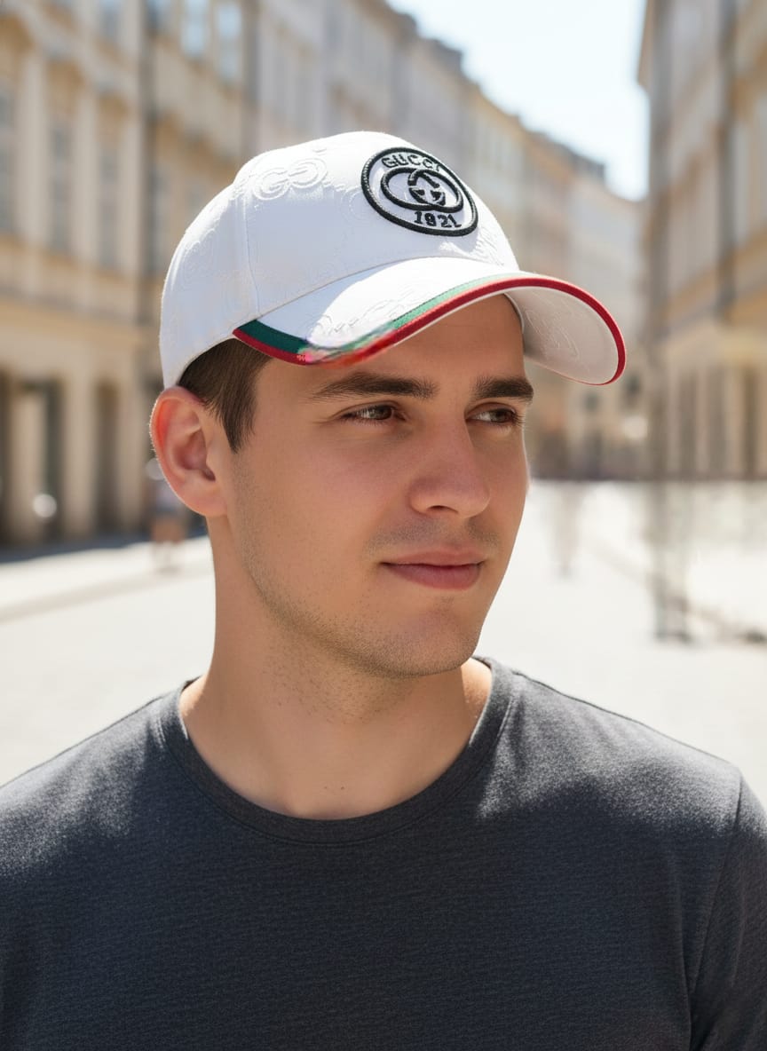 GUCCI Radiant Pearl Signature Logo Cap 1921