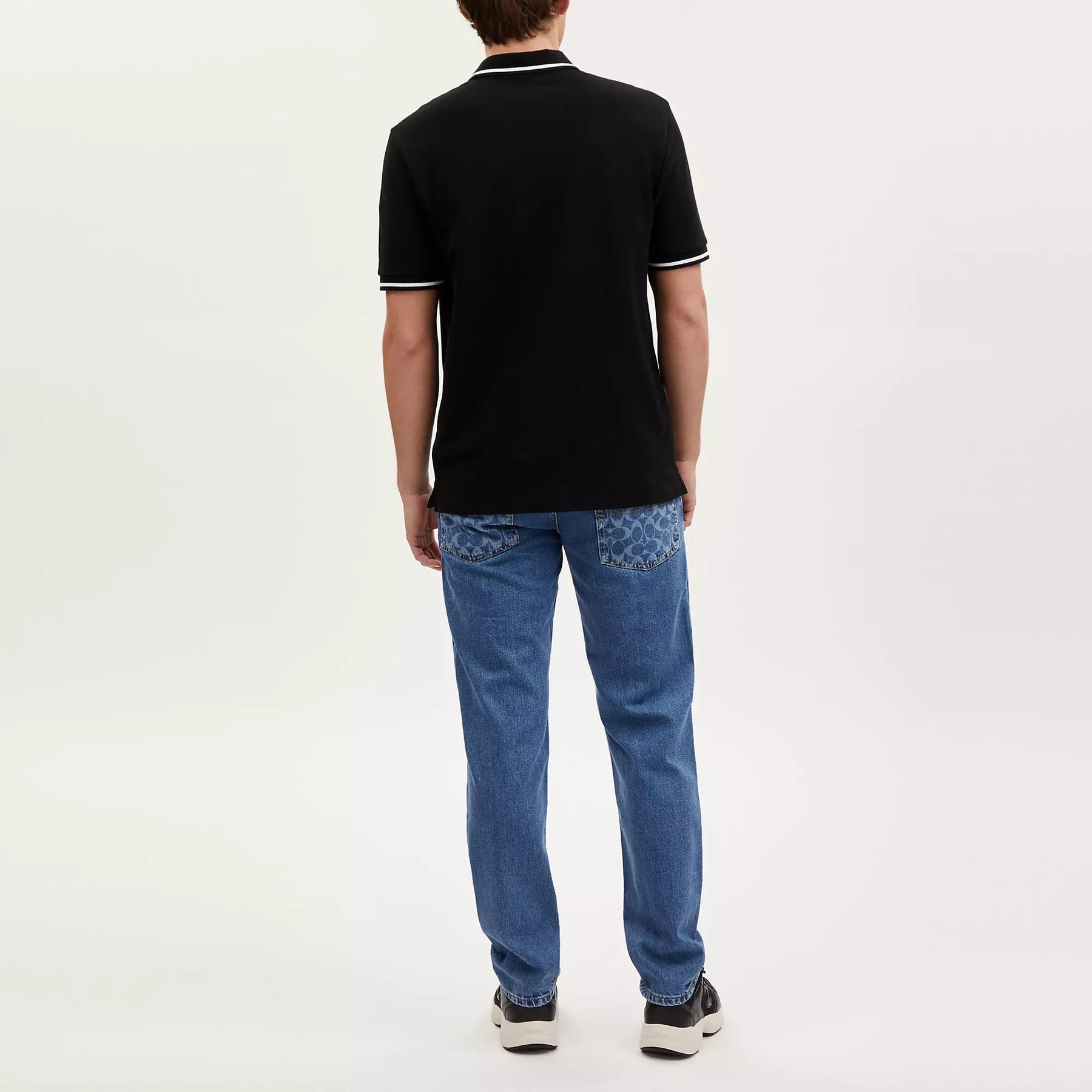COACH Classic Black Polo with Contrast Trim