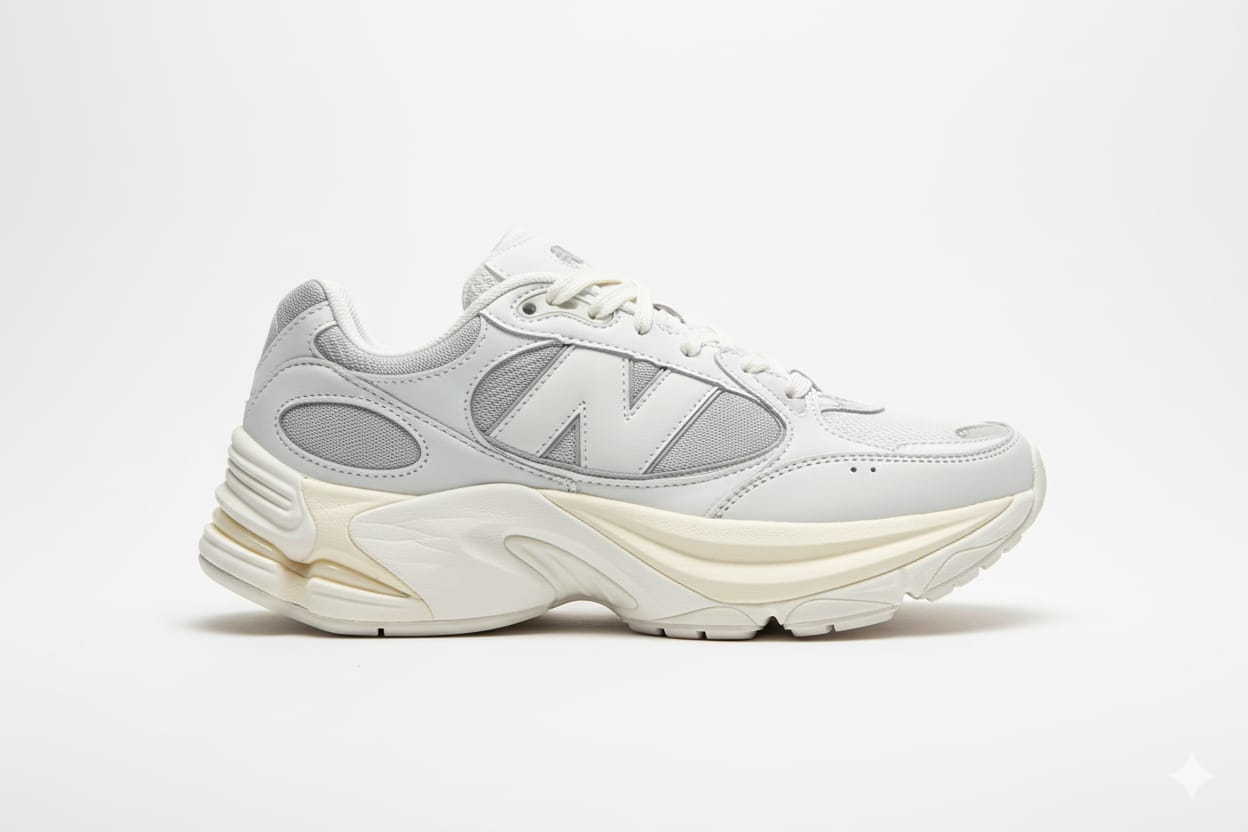 New Balance 550 Retro Runner Sneakers in Light Grey