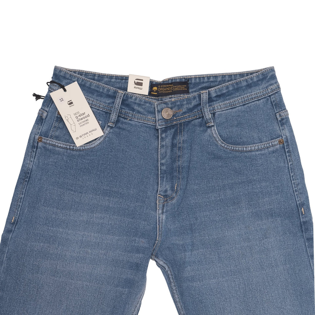 G-STAR Raw Sky Blue Straight Fit Denim Jeans