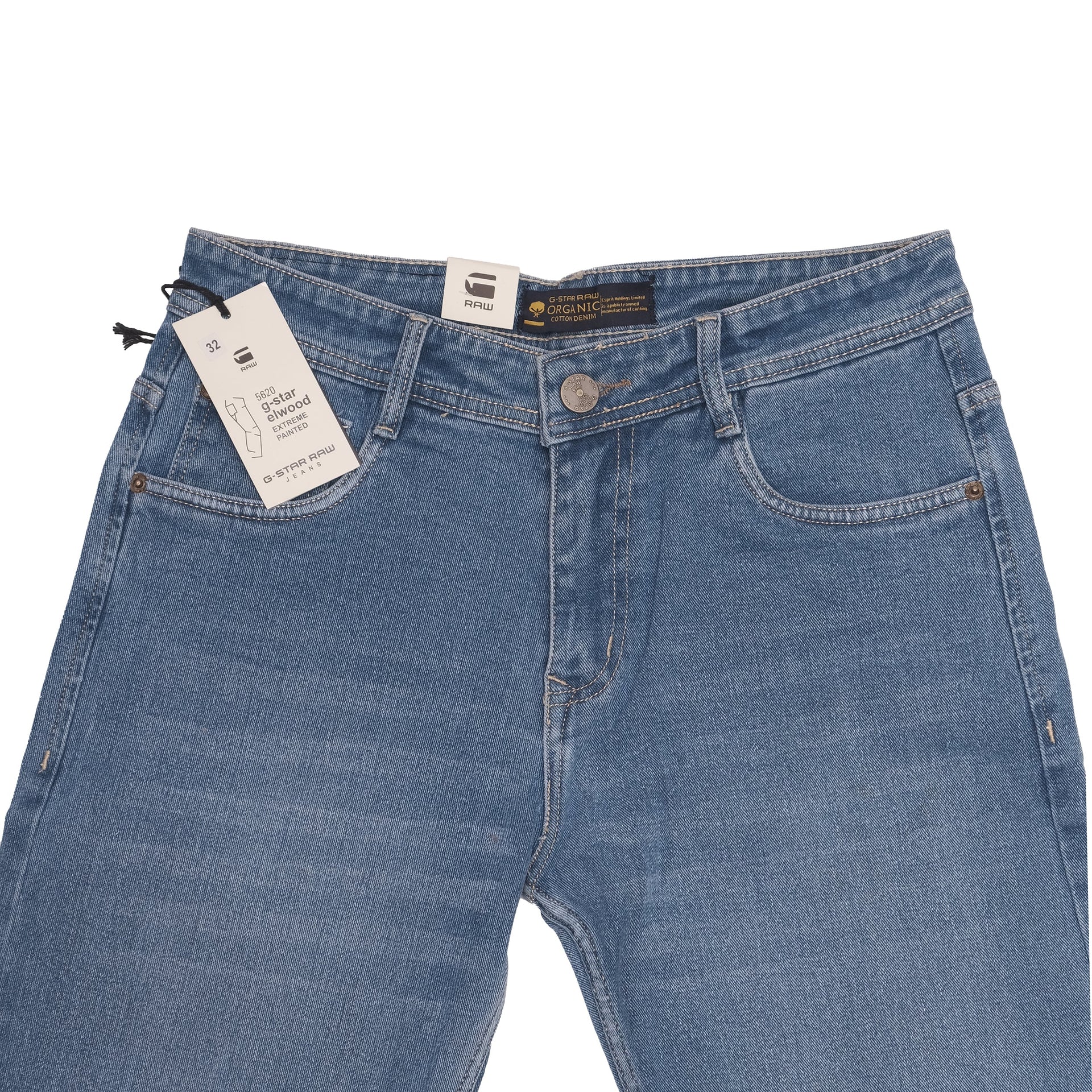 G-STAR Raw Sky Blue Straight Fit Denim Jeans