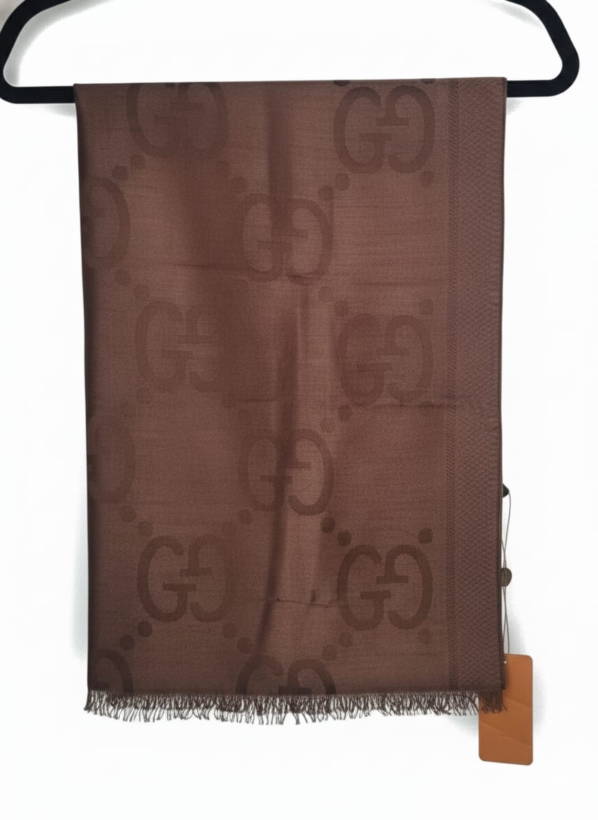 Gucci Monogram Brown Scarf