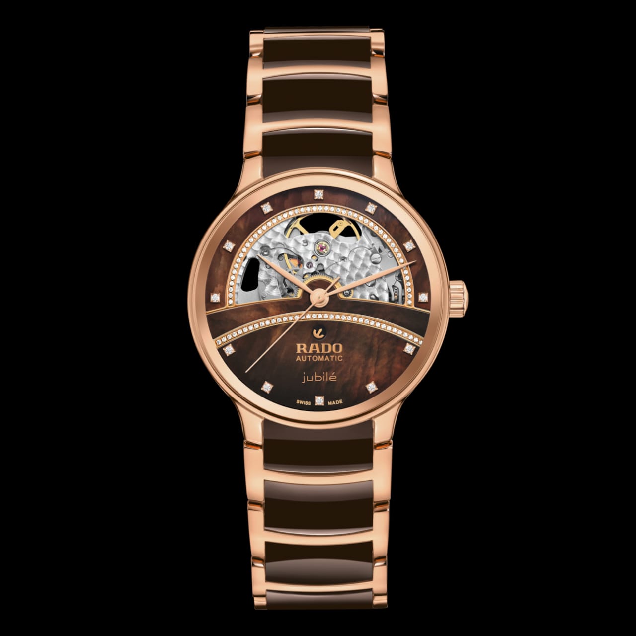 RADO Enchanted Bronze Luxurious Automatic Gem-Embellished Watch