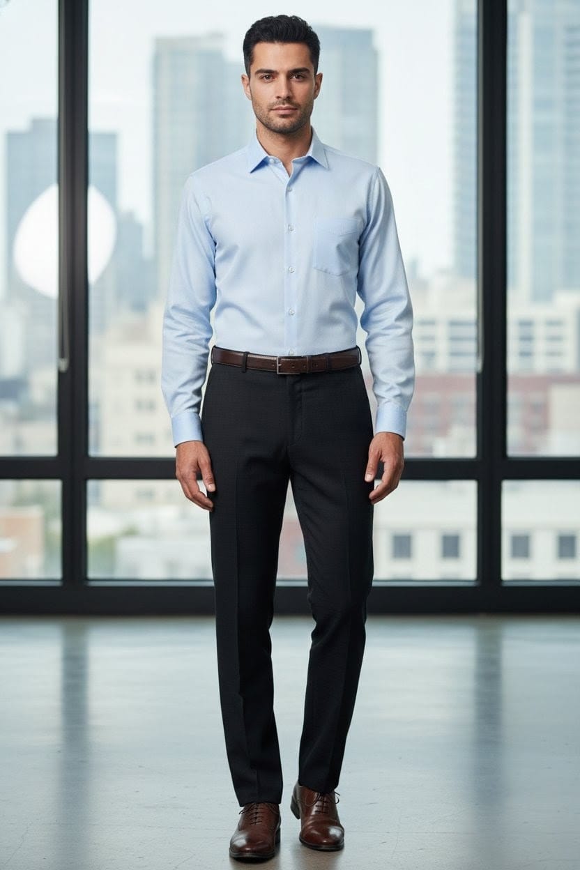 Calvin Klein Tailored Black Check Trousers