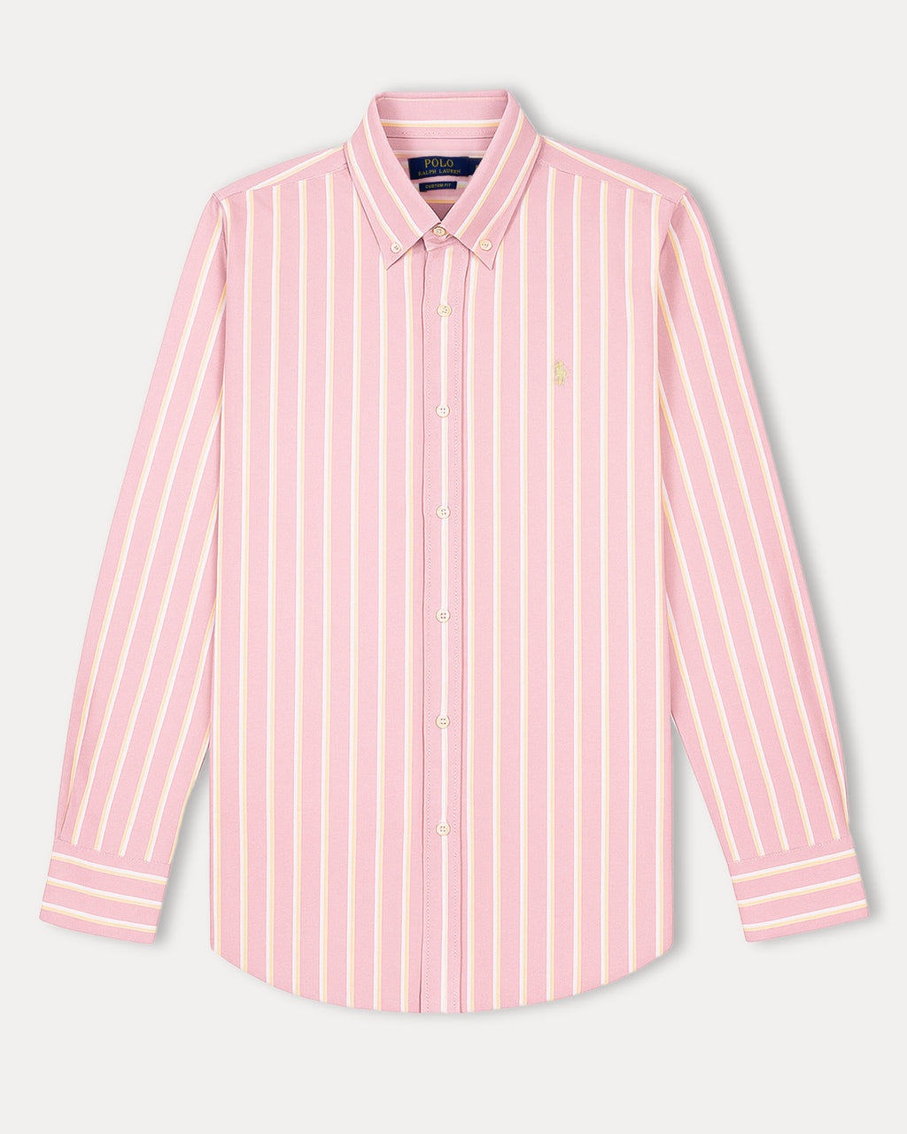 Polo Ralph Lauren Custom Fit Striped Shirt in Blushing Pink Sorbet