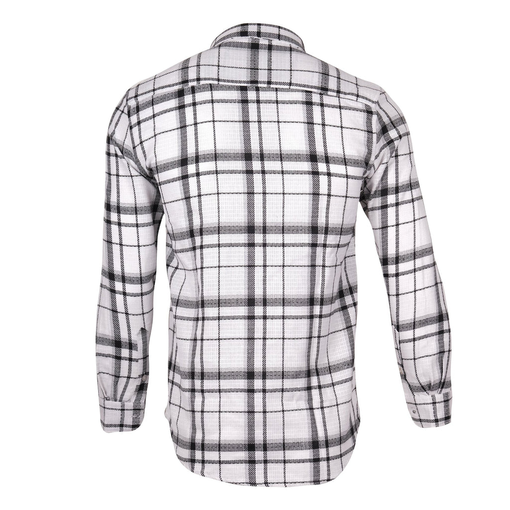 BURBERRY Frosted Charcoal Check Flannel Long Sleeve Shirt