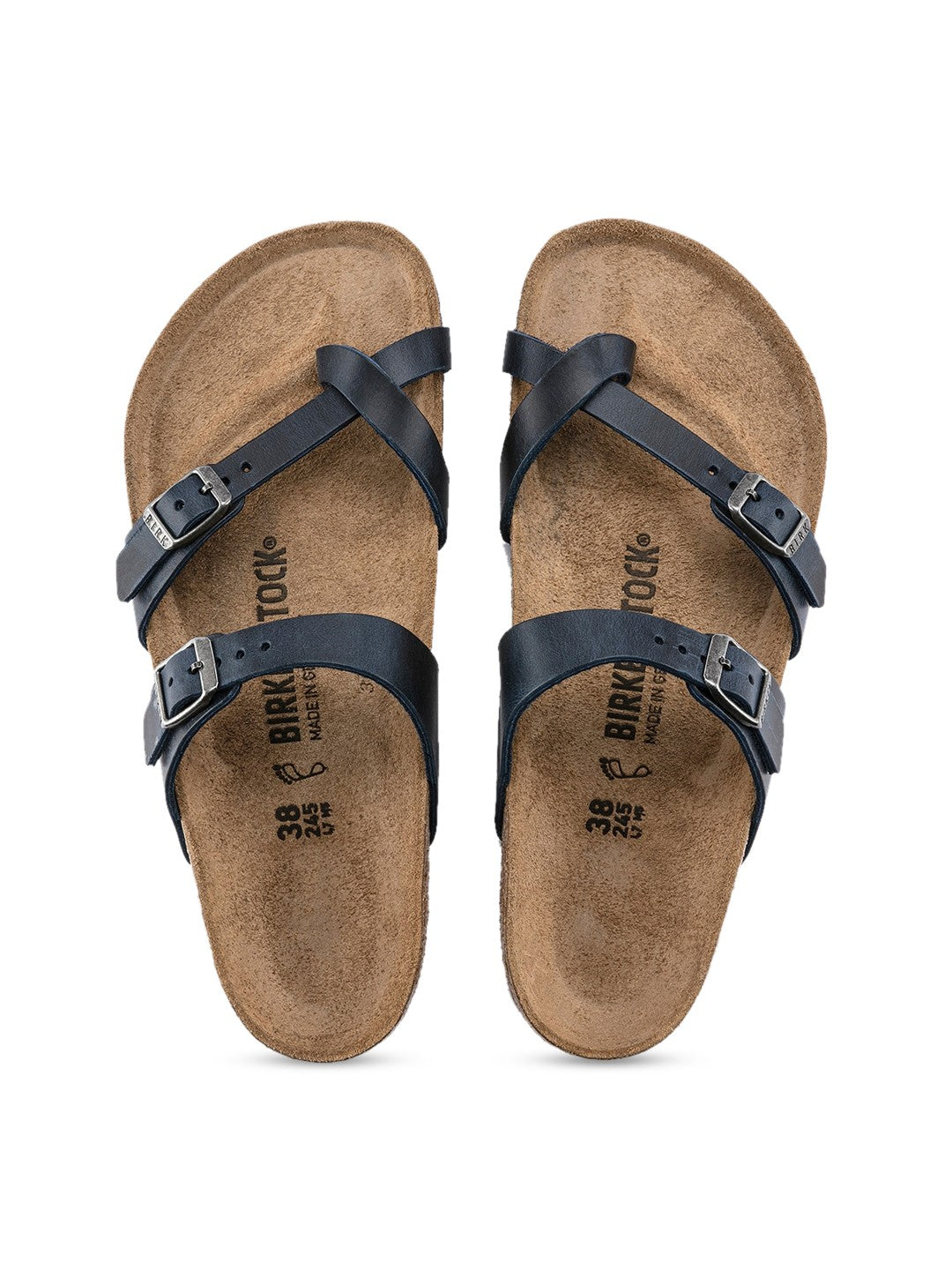 Birkenstock Elegant Midnight Blue Cork Sandals