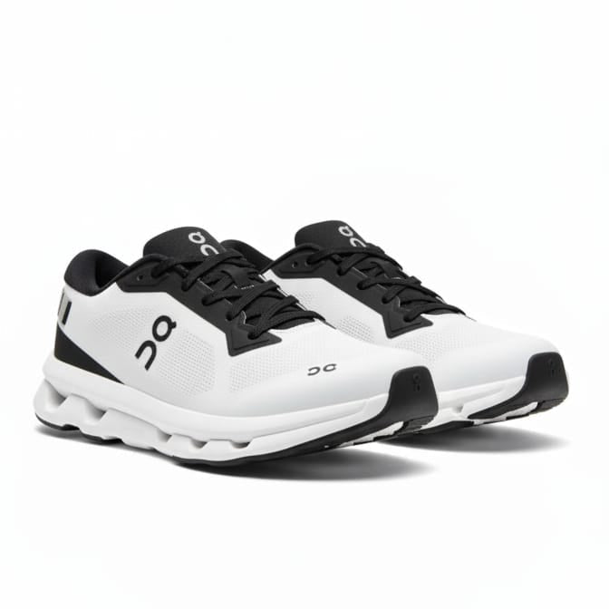 On Cloudstratus Running Shoes - White/Black